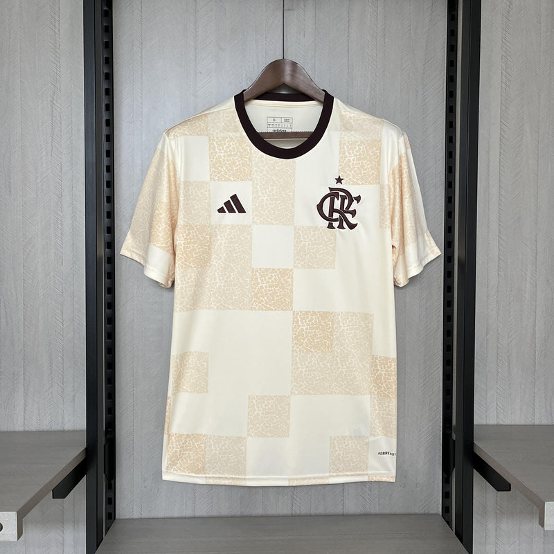 Camisa Pré Jogo Flamengo | 24/25 Torcedor Adidas - Bege