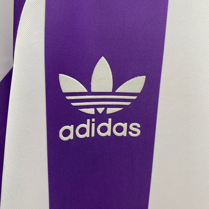Camisa I Real Valladolid Retrô | 83/84 Adidas - Roxa e Branca