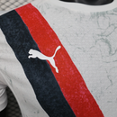 Camisa II Manchester City | 2025 Modelo Jogador Puma - Branca Vermelha e Preta