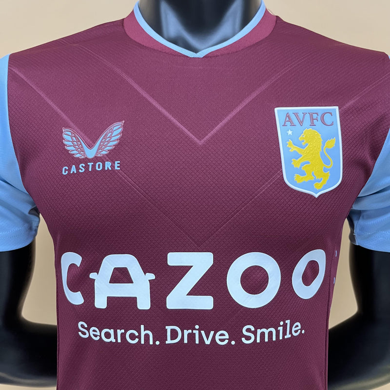 Camisa I Aston Villa | 22/23 Modelo Jogador Castore - Vinho e Azul