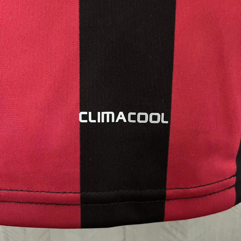 Camisa I Milan Retrô | 09/10 Torcedor Adidas - Vermelha e Preta - Manga Longa