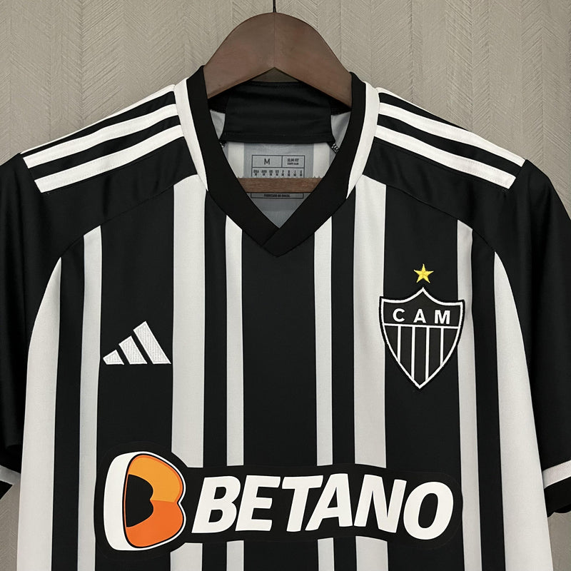 Camisa I Clube Atlético Mineiro | 23/24 Torcedor Adidas - Preta e branca