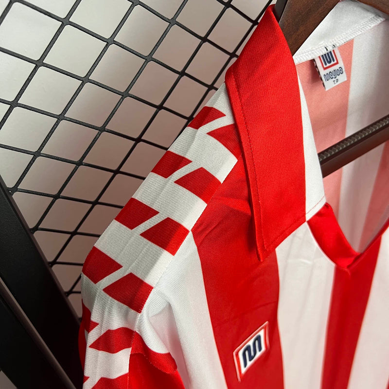 Camisa I Atlético de Madrid Retrô | 82/83 Meyba - Vermelha e Branca