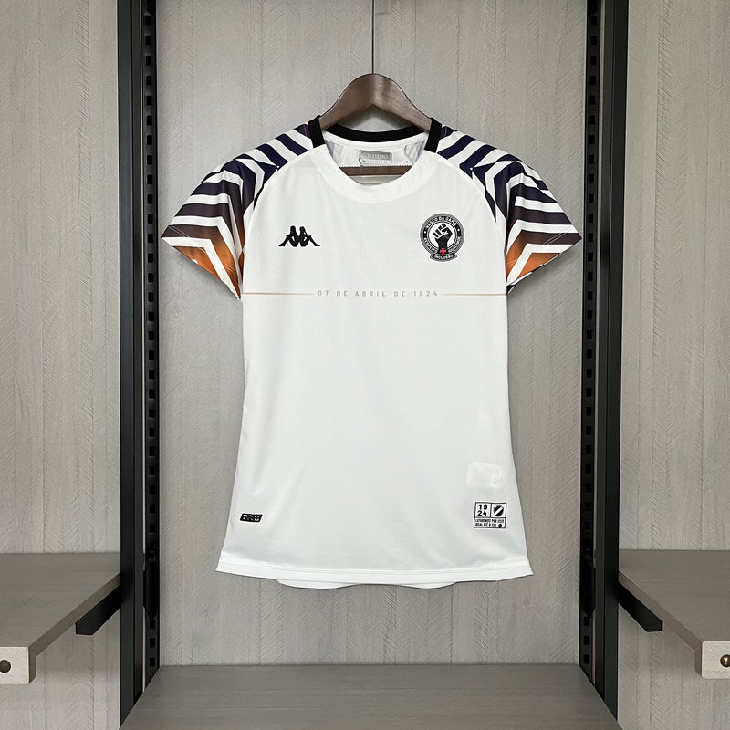 Camisa Pré Jogo Vasco | 24/25 Torcedor Kappa - Feminina - Branca
