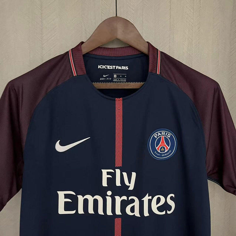 Camisa I PSG Retrô | 17/18 Nike - Azul