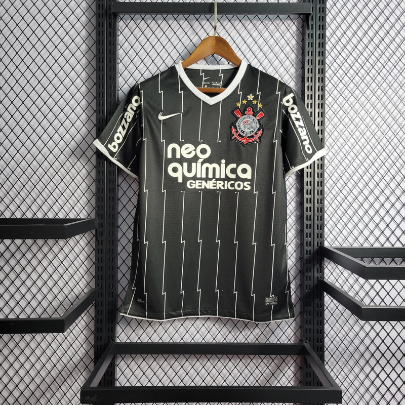 Camisa II Corinthians Retrô | 11/12 Nike - Preta e Branca