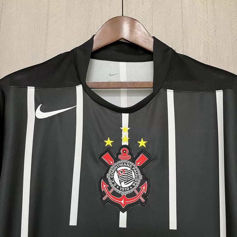 Camisa II Corinthians Retrô | 2004 Nike - Preta e Branca
