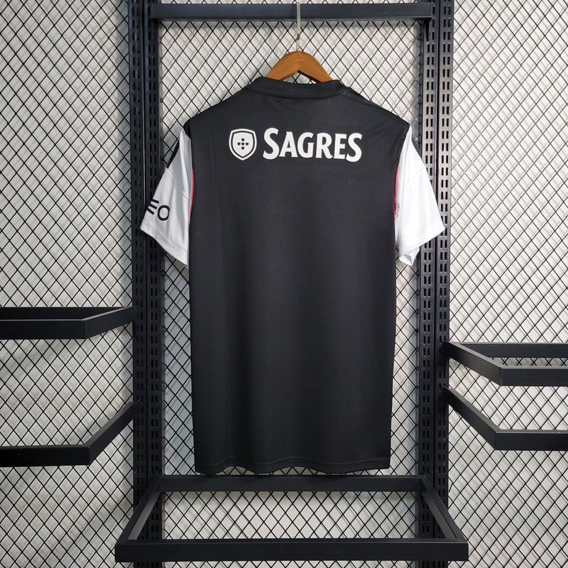 Camisa II Benfica Retrô | 13/14 Adidas - Preta e Branca