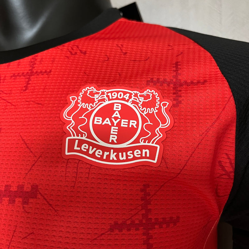 Camisa I Bayer Leverkusen | 24/25 Modelo Jogador Castore - Vermelha e Preta