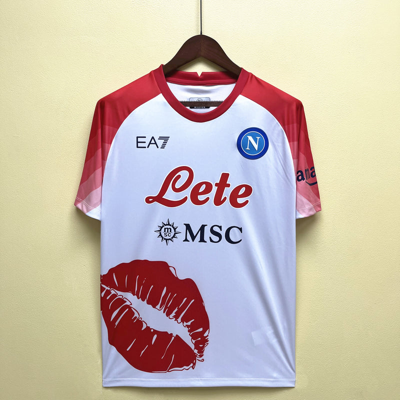 Camisa Edição dia dos Namorados Napoli | 23/24 Torcedor EA7 - Branca e Vermelha