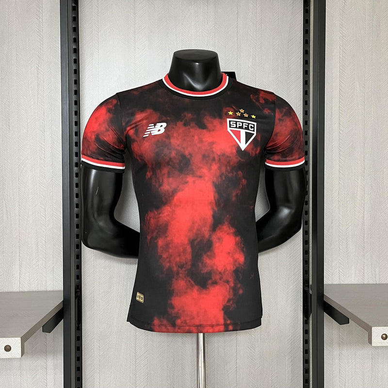 Camisa III São Paulo | 24/25 Modelo Jogador New Balance - Preta e Vermelha