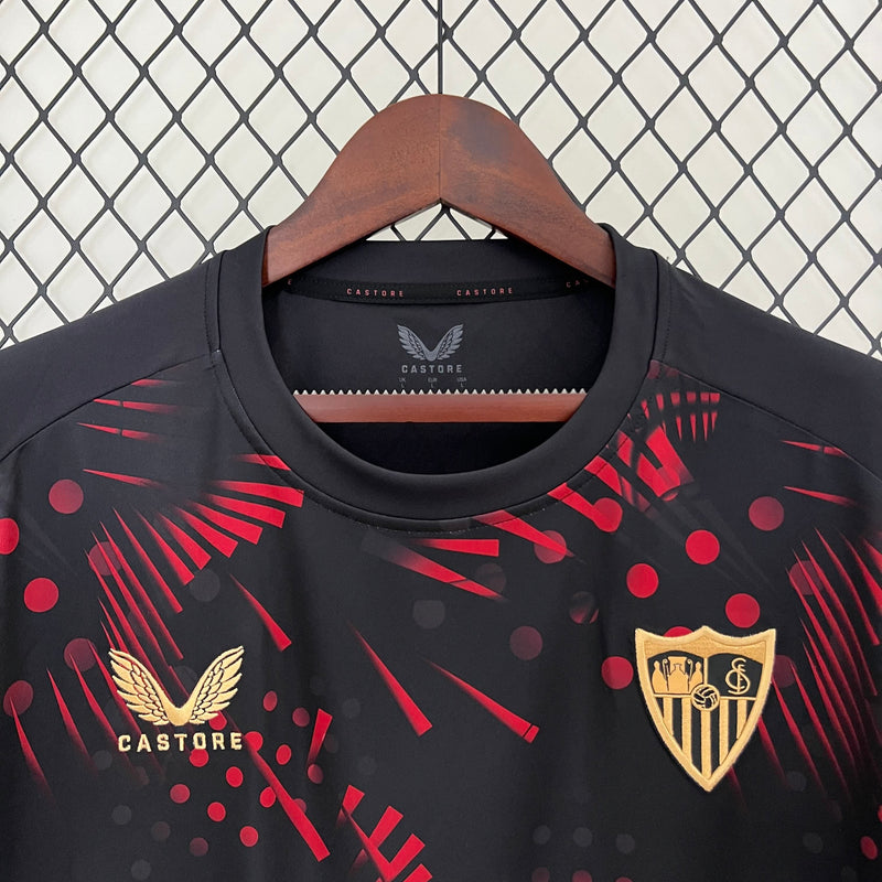 Camisa III Sevilla | 24/25 Torcedor Castore - Preta e Vermelha