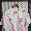 Camisa Pré Jogo Manchester City | 23/24 Torcedor Puma - Branca Verde e Rosa