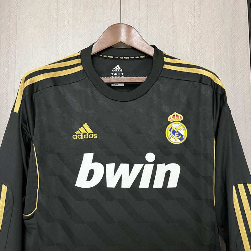 Camisa II Real Madrid Retrô | 11/12 Torcedor Adidas - Preta - Manga Longa