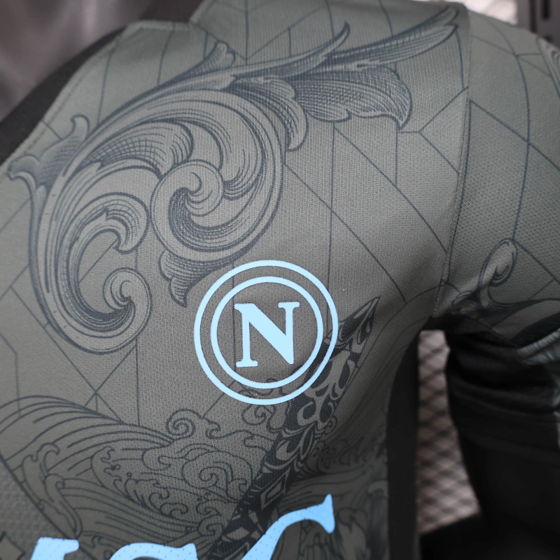 Camisa III Napoli | 24/25 Modelo Jogador EA7 - Cinza e Azul