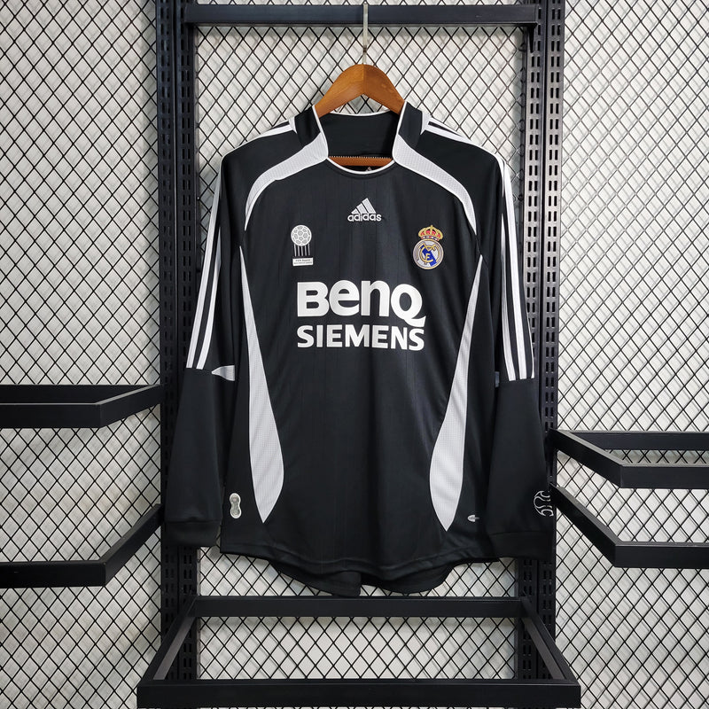 Camisa II Real Madrid Retrô | 06/07 Adidas - Preta - Manga Longa