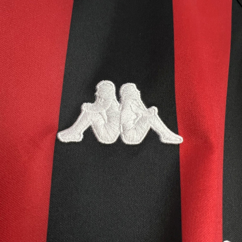 Camisa I Milan Retrô | 88/89 Kappa - Vermelha e Preta