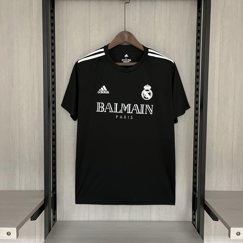 Camisa Balmain x Real Madrid | 23/24 Torcedor Adidas - Preta