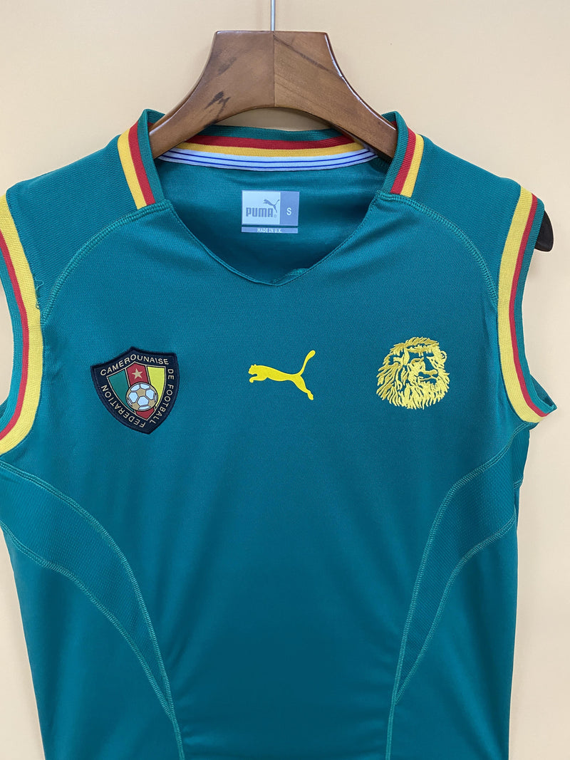 Camisa I Camarões Retrô | 2002 Torcedor Puma - Verde (Regata)