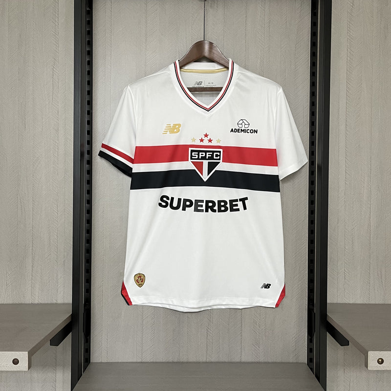 Camisa I São Paulo | 25/26 Torcedor New Balance - Branca (Patrocínios)