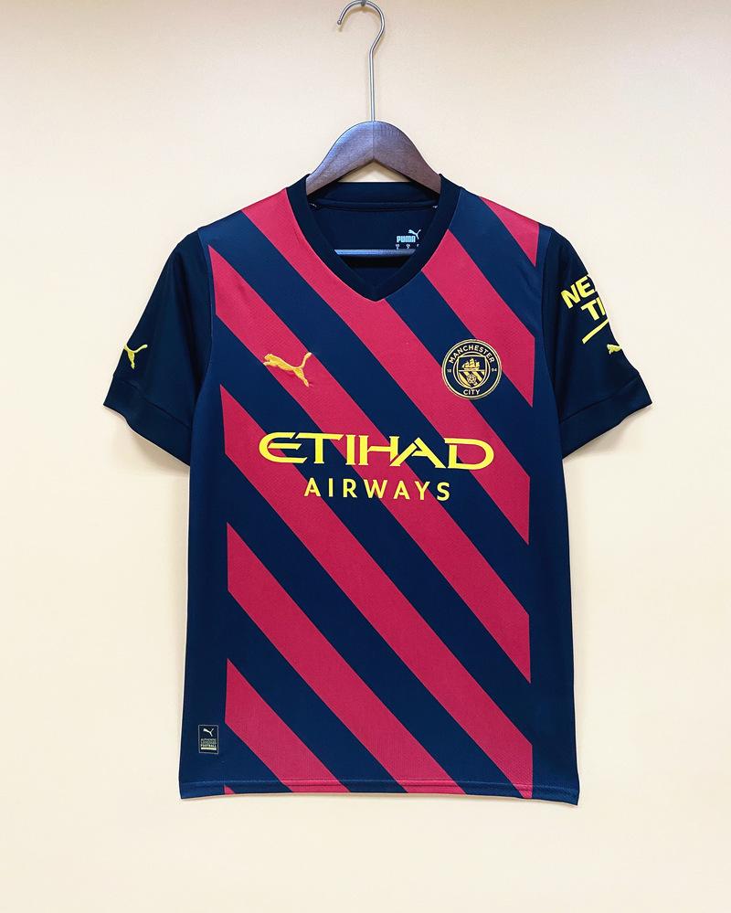 Camisa II Manchester City | 22/23 Torcedor Puma - Preta e Vermelha