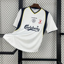Camisa II Liverpool Retrô | 01/02 Reebok - Branca e Preta