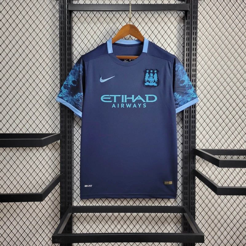 Camisa II Manchester City Retrô | 15/16 Nike - Azul