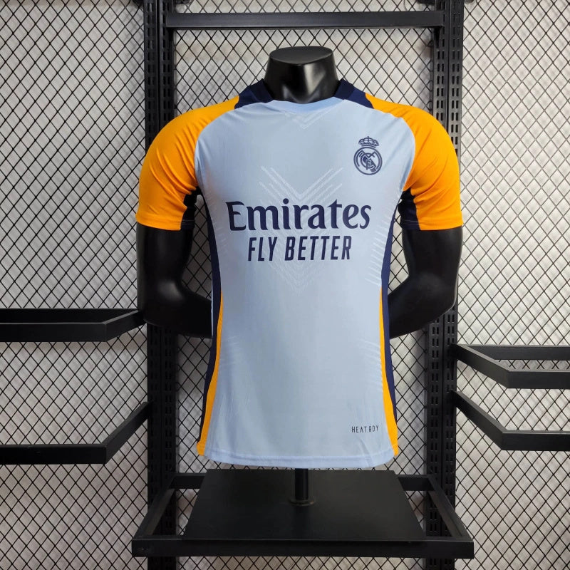 Camisa de Treino Real Madrid | 24/25 Modelo Jogador Adidas - Azul e Amarela