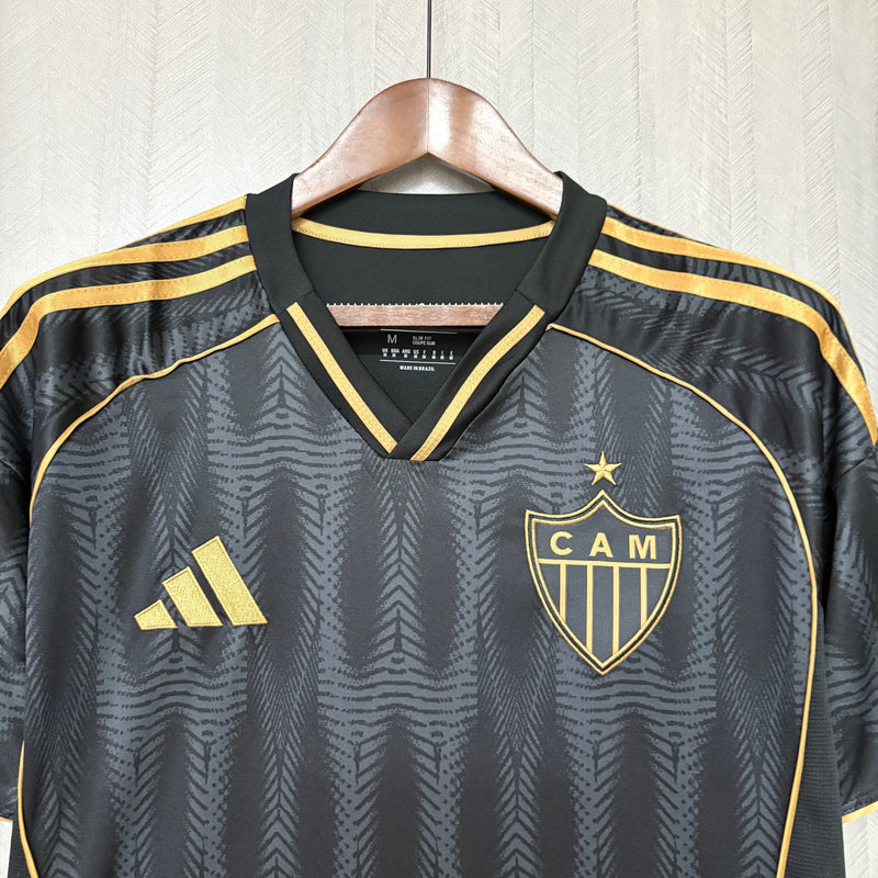Camisa III Clube Atlético Mineiro | 25/26 Torcedor Adidas - Preta e Dourada