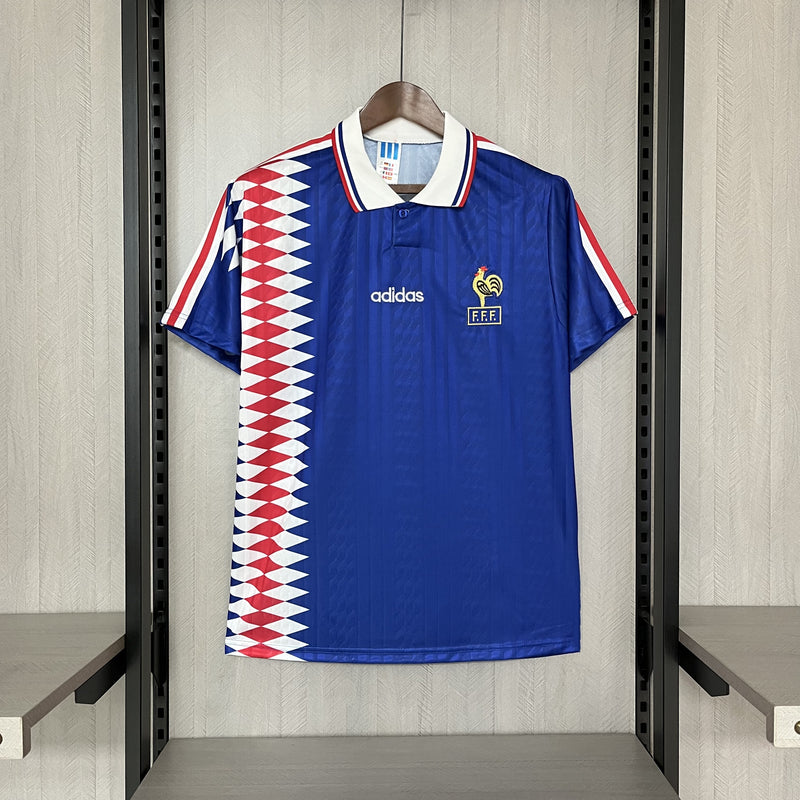 Camisa I França Retrô | 94/95 Torcedor Adidas - Azul