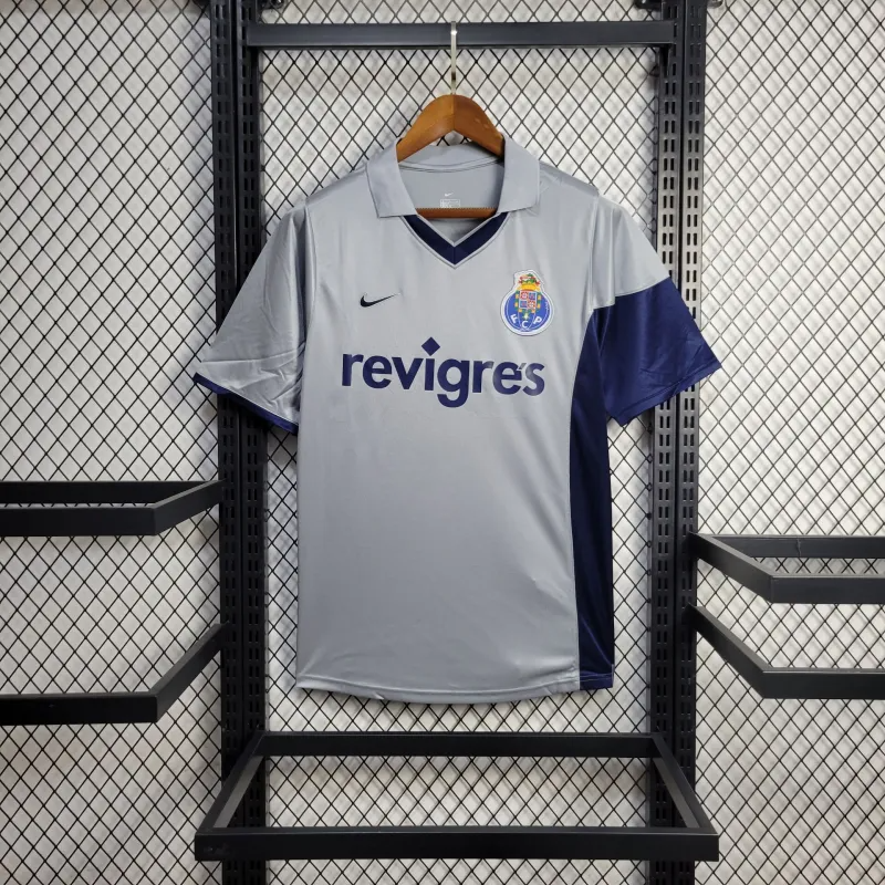 Camisa II Porto Retrô | 2001 Nike - Cinza e Azul