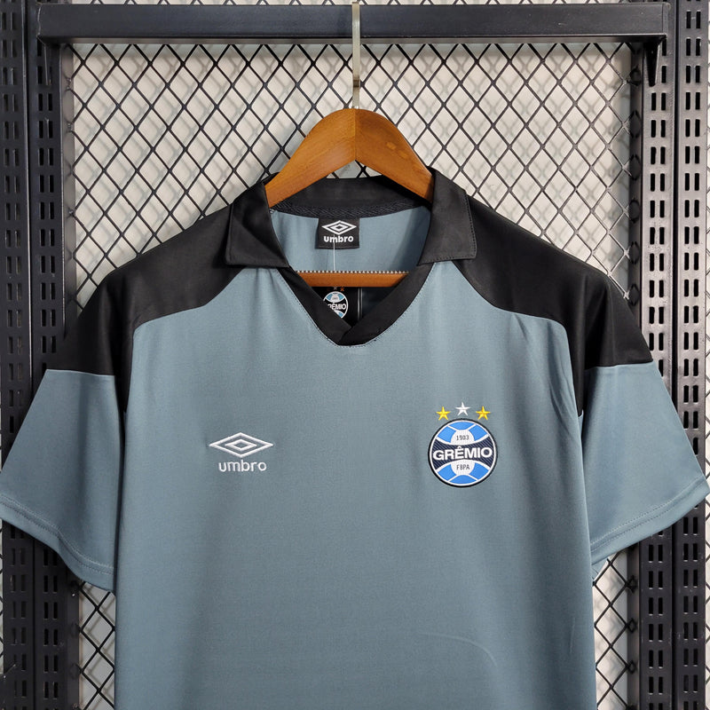 Camisa Pré Jogo Grêmio | 23/24 Torcedor Umbro - Cinza e Preta