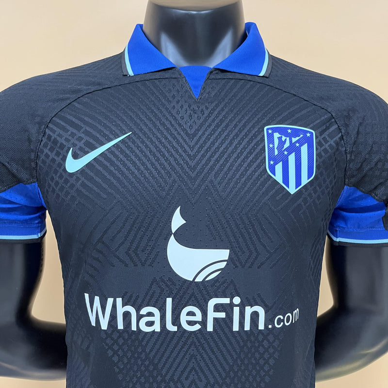 Camisa II Atlético de Madrid | 22/23 Modelo Jogador Nike - Preta e Azul