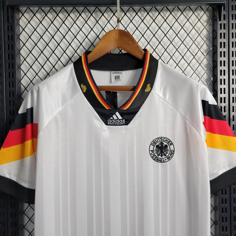 Camisa I Alemanha Retrô | 1992 Adidas - Branca