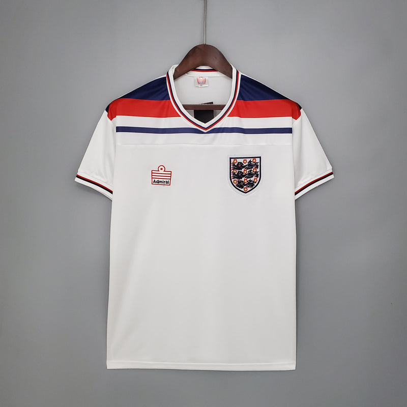 Camisa I Inglaterra Retrô | 1982 Torcedor Admiral - Branca