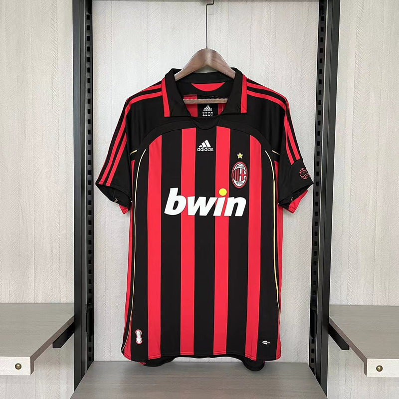 Camisa I Milan Retrô | 06/07 Torcedor Adidas - Vermelha e Preta