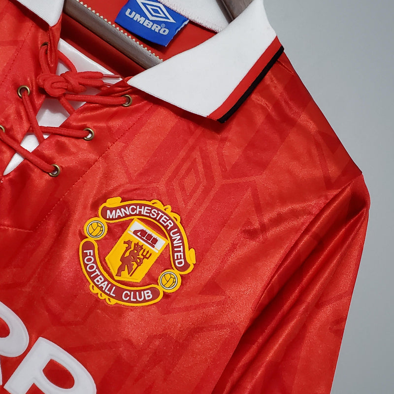 Camisa I Manchester United Retrô | 92/94 Torcedor Umbro - Vermelha