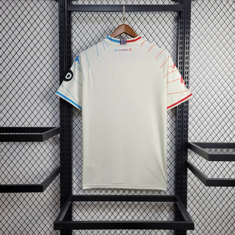 Camisa II Real Valladolid | 24/25 Torcedor Kappa - Branca Azul e Vermelha