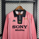 Camisa Centenário Juventus Retrô | 97/98 Adidas - Rosa e Preta - Manga Longa