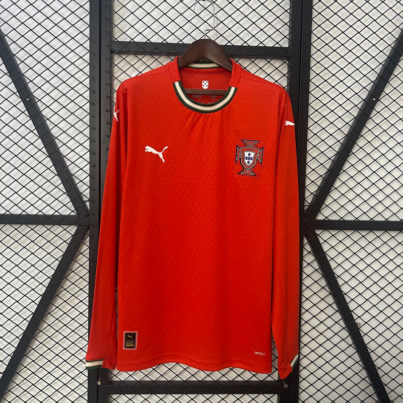 Camisa I Portugal | 2025 Torcedor Puma - Vermelha - Manga Longa
