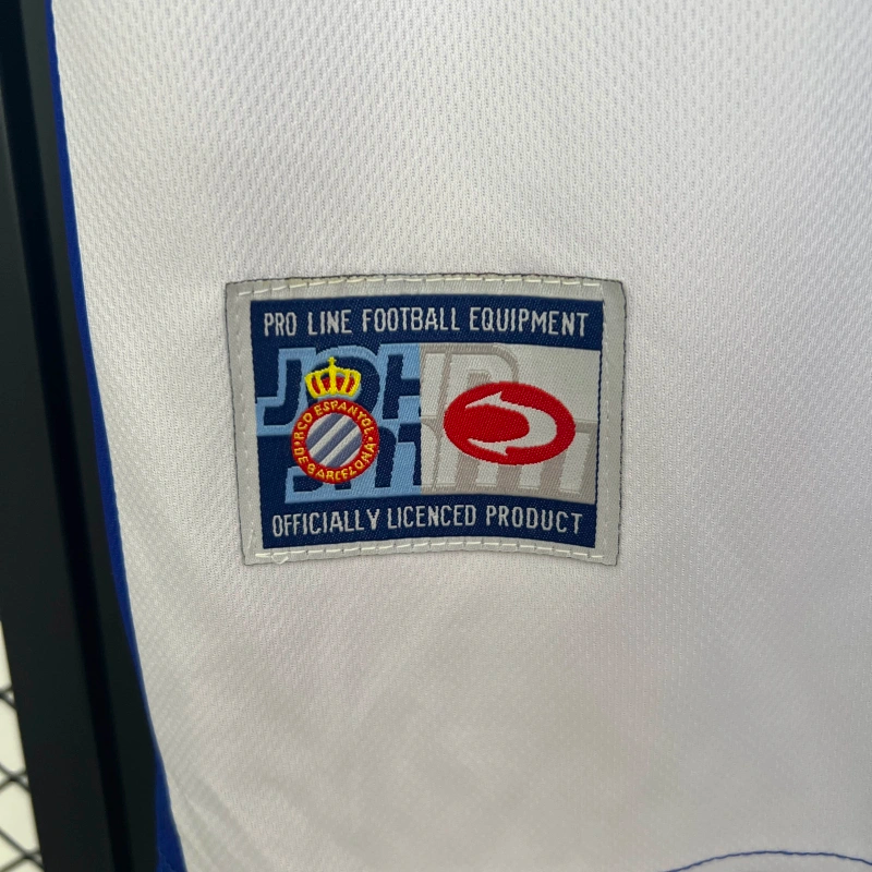 Camisa I Espanyol Retrô | 99/00 John Smith - Branca e Azul