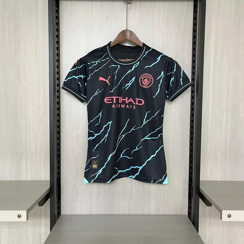 Camisa III Manchester City | 23/24 Torcedor Puma - Preta - Feminina