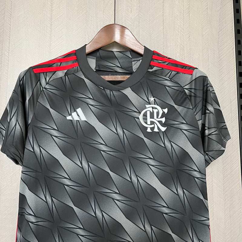 Camisa III Flamengo | 24/25 Torcedor Adidas - Preta e Branca - Feminina