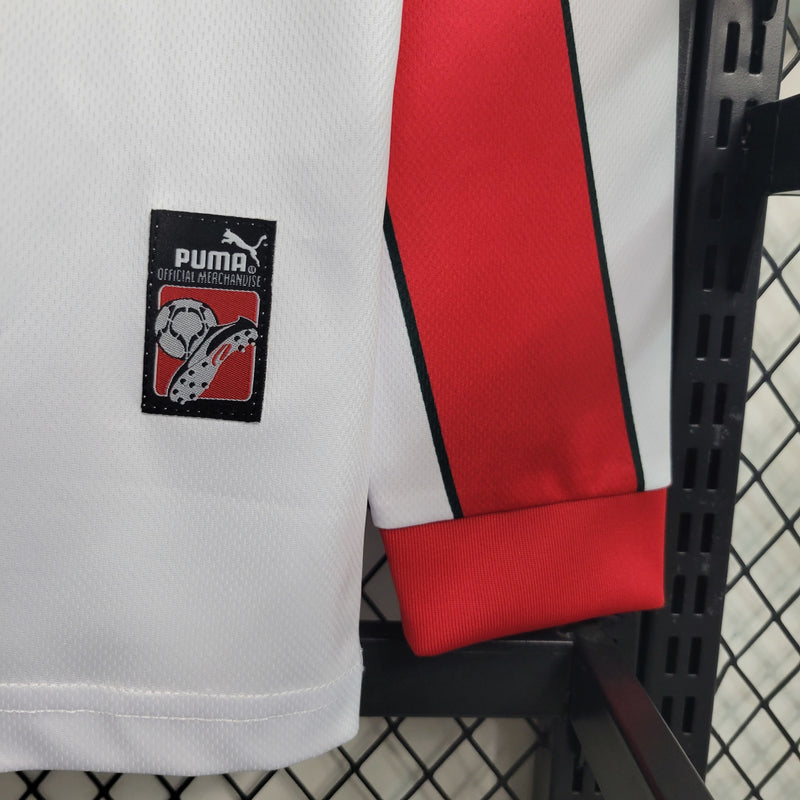 Camisa II Marrocos Retrô | 1998 Puma - Branca Vermelha e Verde - Manga Longa