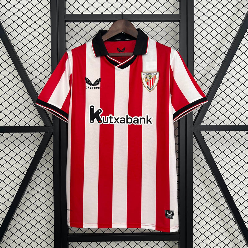 Camisa I Athletic Bilbao | 25/26 Torcedor Castore - Vermelha e Branca
