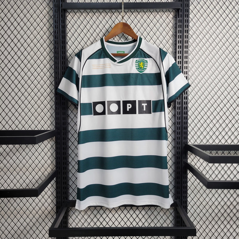 Camisa I Sporting Retrô | 01/03 Reebok - Branca e Verde