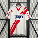 Camisa I Rayo Vallecano Retrô | 97/98 Joma - Branca e Vermelha