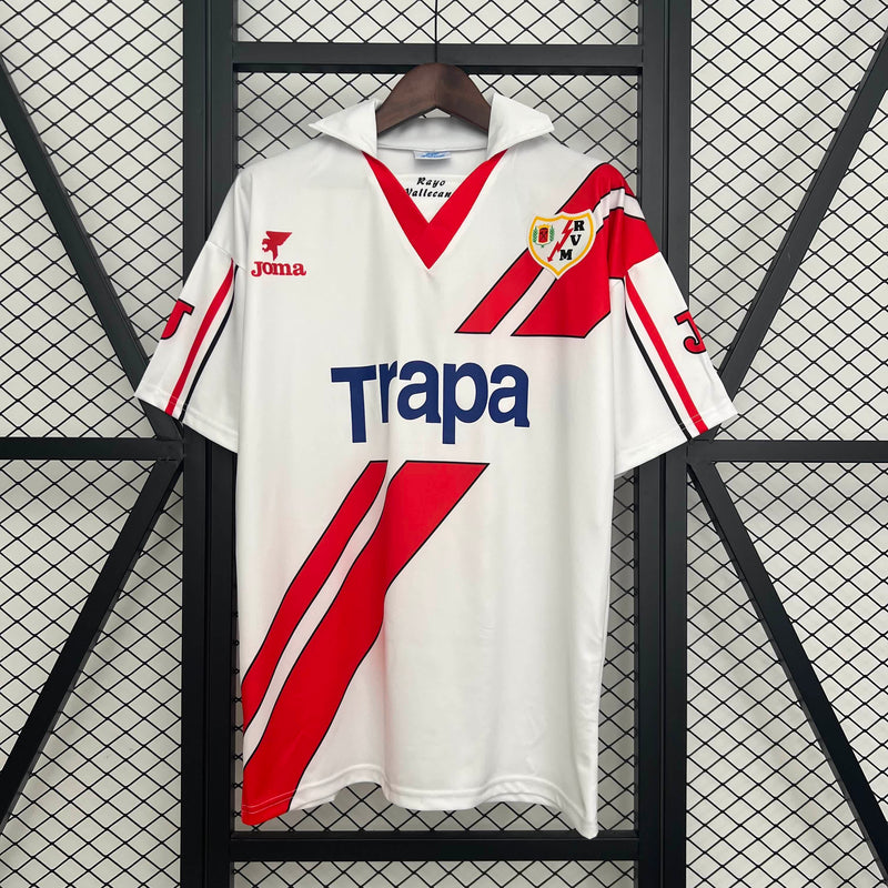 Camisa I Rayo Vallecano Retrô | 97/98 Joma - Branca e Vermelha