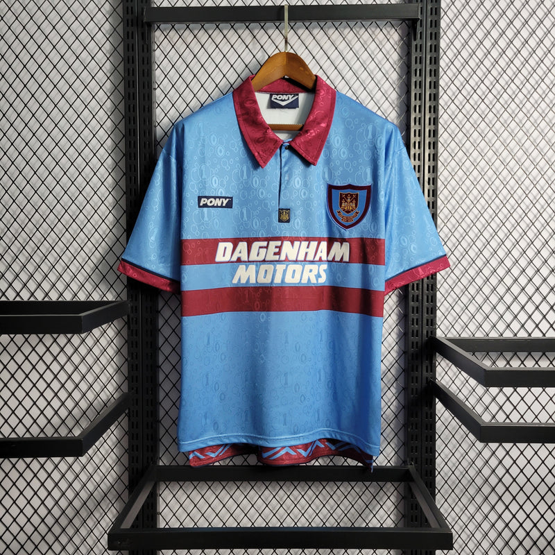 Camisa II West Ham Retrô | 95/97 Pony - Azul e Vermelha