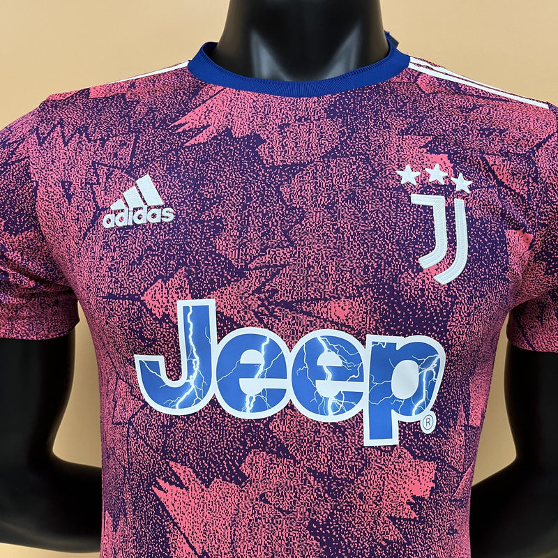 Camisa III Juventus | 22/23 Modelo Jogador Adidas - Rosa e Azul